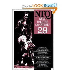 New Theatre Quarterly 29: Volume 8, Part 1 Cover