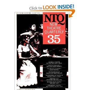 New Theatre Quarterly 35: Volume 9, Part 3  Cover