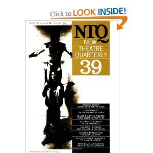 New Theatre Quarterly 39: Volume 10, Part 3 Cover