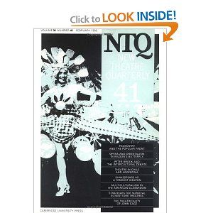 New Theatre Quarterly 41: Volume 11, Part 1 Cover