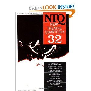 New Theatre Quarterly 32: Volume 8, Part 4 Cover