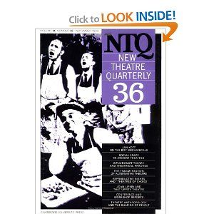 New Theatre Quarterly 36: Volume 9, Part 4 Cover