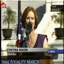 TV: Stage Tube - Cynthia Nixon Speaks at National Equality March