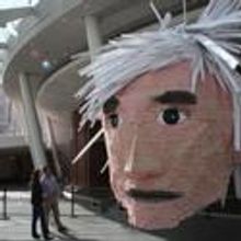 Giant Andy Warhol Pinata On Display at Brooklyn Museum 4/22