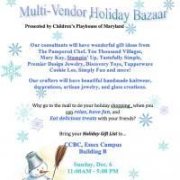 Children's Playhouse of Maryland Hosts Craft Fair Fundraiser Dec. 6