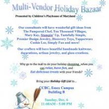 Children's Playhouse of Maryland Hosts Craft Fair Fundraiser Dec. 6