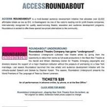 Roundabout Announces Expansion of 'ACCESS ROUNDABOUT' Offering Tickets as Low as $10