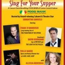 Burnham, D'Ambrosio, Baker, Anderegg & Samuels Lead SING FOR YOUR SUPPER Benefit 10/1