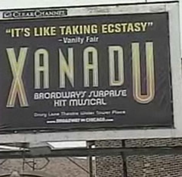 TV STAGE TUBE: XANADU Billboard Flap in Chicago - Chicago Theater Video
