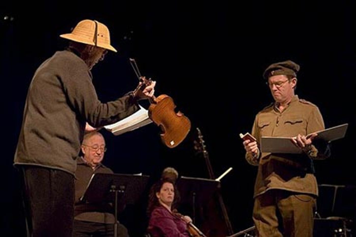 Photo Flash: Story of a Soldier Rehearsal with Nimoy and Thomas  Image