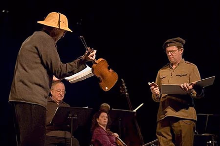 Photo Flash: Story of a Soldier Rehearsal with Nimoy and Thomas Image