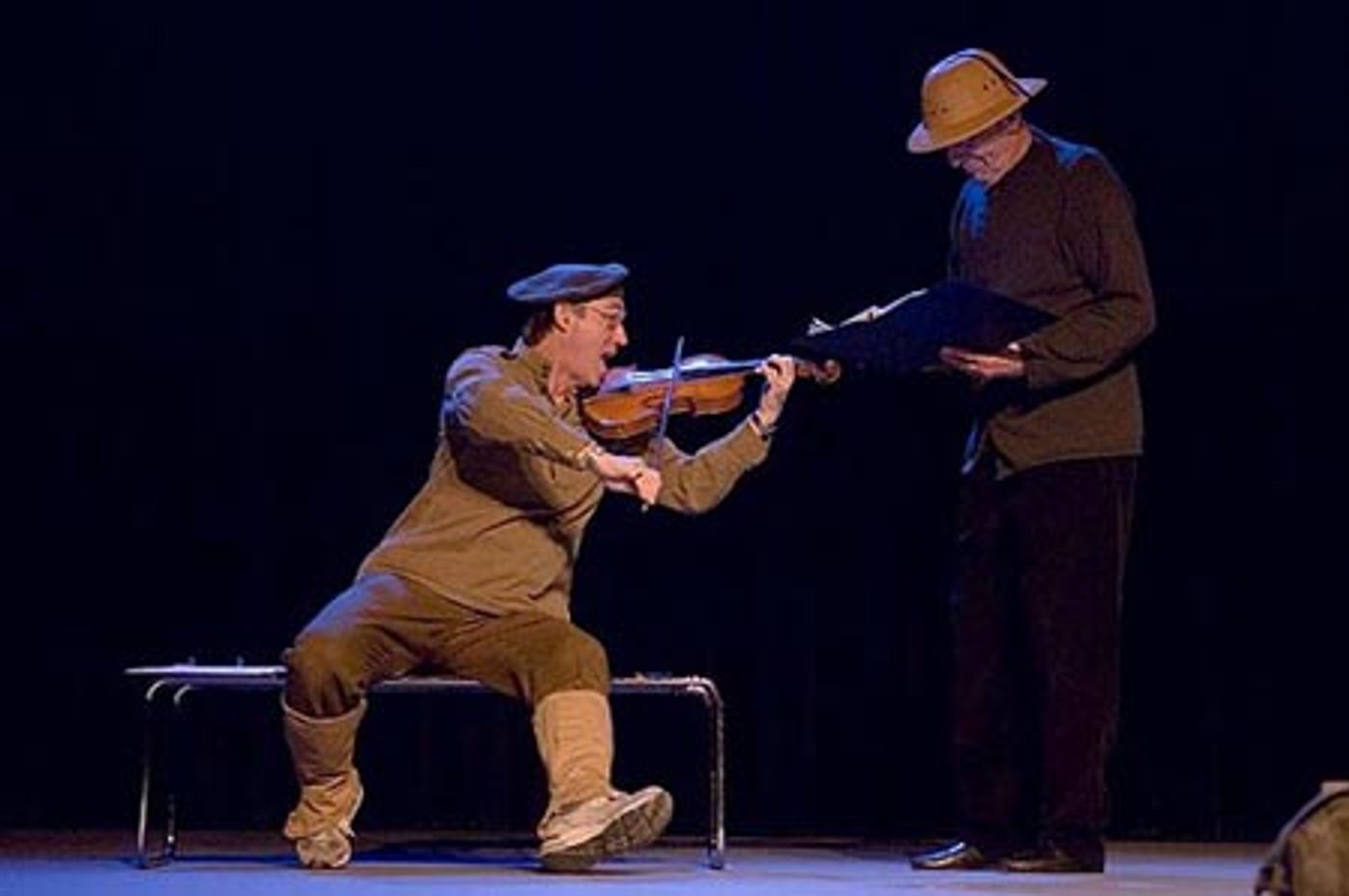 Photo Flash: Story of a Soldier Rehearsal with Nimoy and Thomas  Image