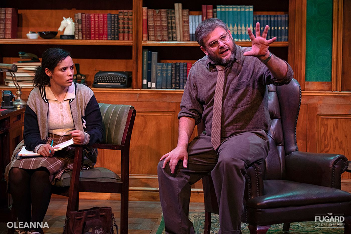 Review: Accusations and Exposés in the Power Play of OLEANNA at The Fugard  Image