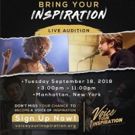 Voice Your Inspiration, National Artist Contest and Live Auditions in NYC