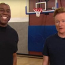 VIDEO: Conan Plays Horse With Magic Johnson