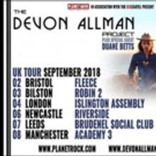 The Devon Allman Project Announces September 2018 UK Tour With Special Guest Duanne…