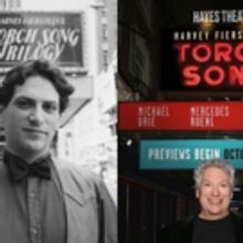 Then and Now: Harvey Fierstein Poses with the TORCH SONG Marquee at the Hayes Theater