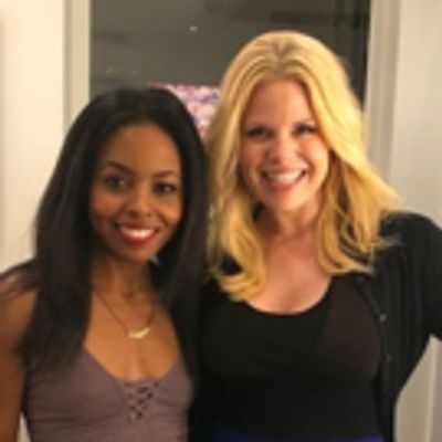 Photo Flash: Megan Hilty Visits Adrienne Warren Backstage at TINA