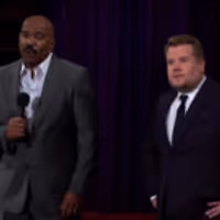 VIDEO: Steve Harvey Hijacks James Corden's Q&A Video