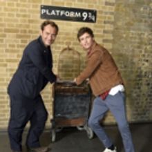 Photo Coverage: See Eddie Redmayne and Jude Law at King's Cross Station for 'Back to…