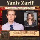 Yaniv Zarif Brings Music in Many Languages to 54 Below in Two Weeks