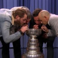 VIDEO: Alex Ovechkin, Braden Holtby & Triple Crown Jockey Mike Smith Drink from… Video