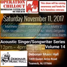 Acoustic Singer/Songwriter Series to Host Operation Chillout Benefit at Debonair…