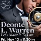 ALADDIN's Deonte L. Warren Debuts Tonight at Feinstein's/54 Below