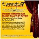 LTM's Popular Play Reading Series Evenings @7 Presents OBJECTS IN MIRROR ARE CLOSER T