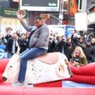 Photo Coverage: GMA DAY Host Michael Strahan Braves Mechanical Bull Ride In Times Square!