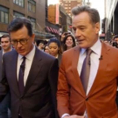 VIDEO: Bryan Cranston and Stephen Colbert Take THE LATE SHOW's Studio Audience Through Times Square