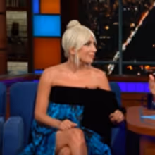 VIDEO: Lady Gaga Talks to Stephen Colbert About Her A STAR IS BORN Co-Star Bradley…