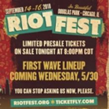 Riot Fest to Pull Back Curtains on 2018 Lineup, Early Bird Presale Tonight