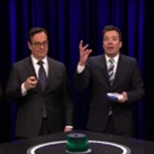 VIDEO: Jimmy Fallon Plays Catchphrase with Andrew Garfield and Rachel Brosnahan