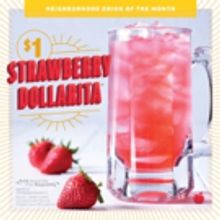 The STRAWBERRY DOLLARITA will be Taking Over Your Applebee's for the Month of August
