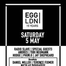 EGG LDN to Celebrate 15 Years with Radio Slave, Terrence Fixmer, Metalheadz Record…
