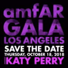 Katy Perry To Be Honored at the 2018 amfAR Gala