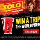 SOLO Delivers EPIC Sweepstakes for World Premiere of SOLO: A STAR WARS STORY