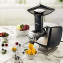 The GOURMIA AUTOMATIC FRUIT DESSERT MAKER is Ideal for Healthy and Delicious Frozen T