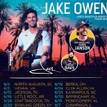 Jake Owen Kicks Off LIFE'S WHATCHA MAKE IT TOUR June 2 + I WAS JACK (YOU WERE DIANE)…