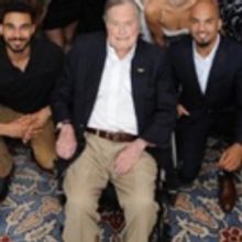 Touring Cast of HAMILTON Stops In with George HW Bush for a Private Performance