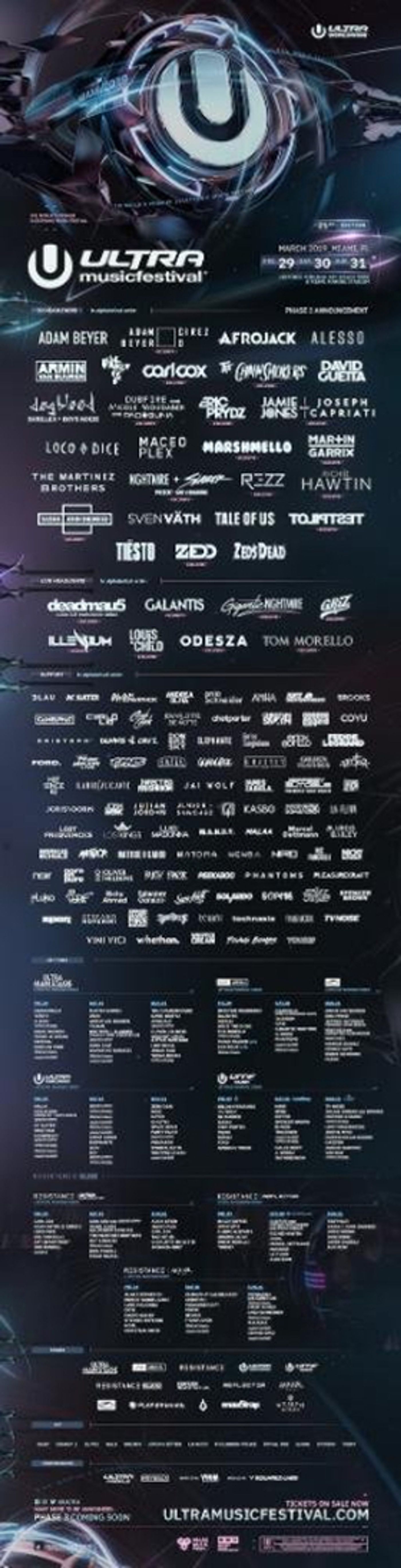 Ultra Music Festival 2019 Reveals Phase Two Lineup  Image
