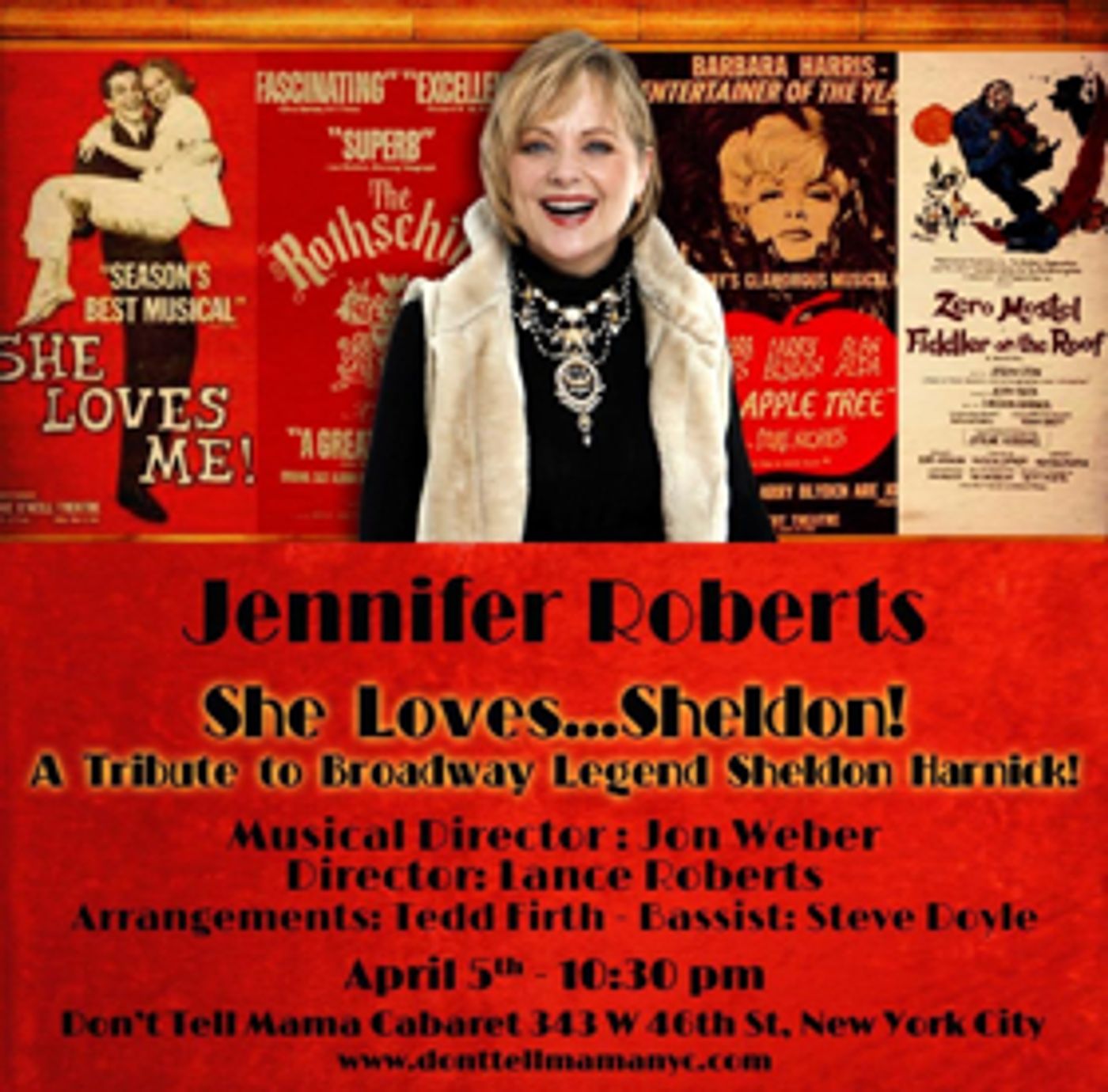 Jennifer Roberts Returns To Manhattan For A Special Tribute To Broadway Legend Sheldon Harnick Jennifer Roberts Returns To Manhattan For A Special Tribute To Broadway Legend Sheldon Harnick Image