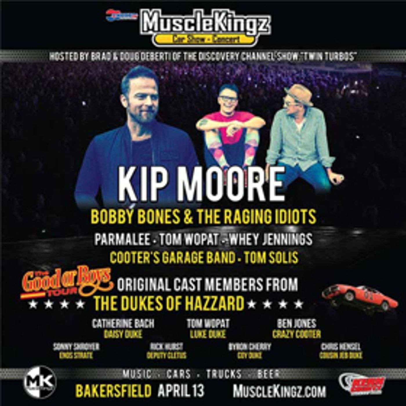 Kip Moore, Bobby Bones and More To Appear At at MuscleKingz Car Show & Concert Kip Moore, Bobby Bones and More To Appear At at MuscleKingz Car Show & Concert Image