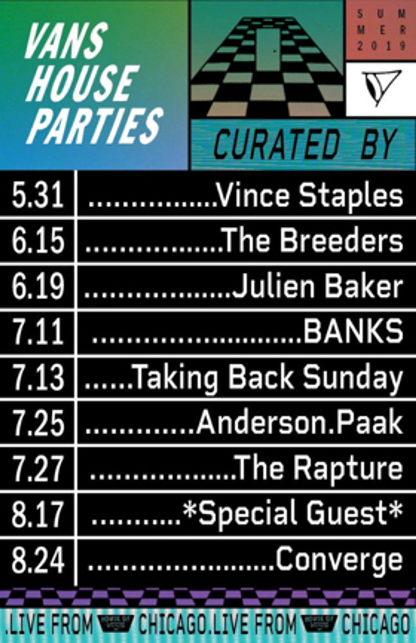 House of Vans Chicago Announces 2019 Summer House Parties Lineup  Image