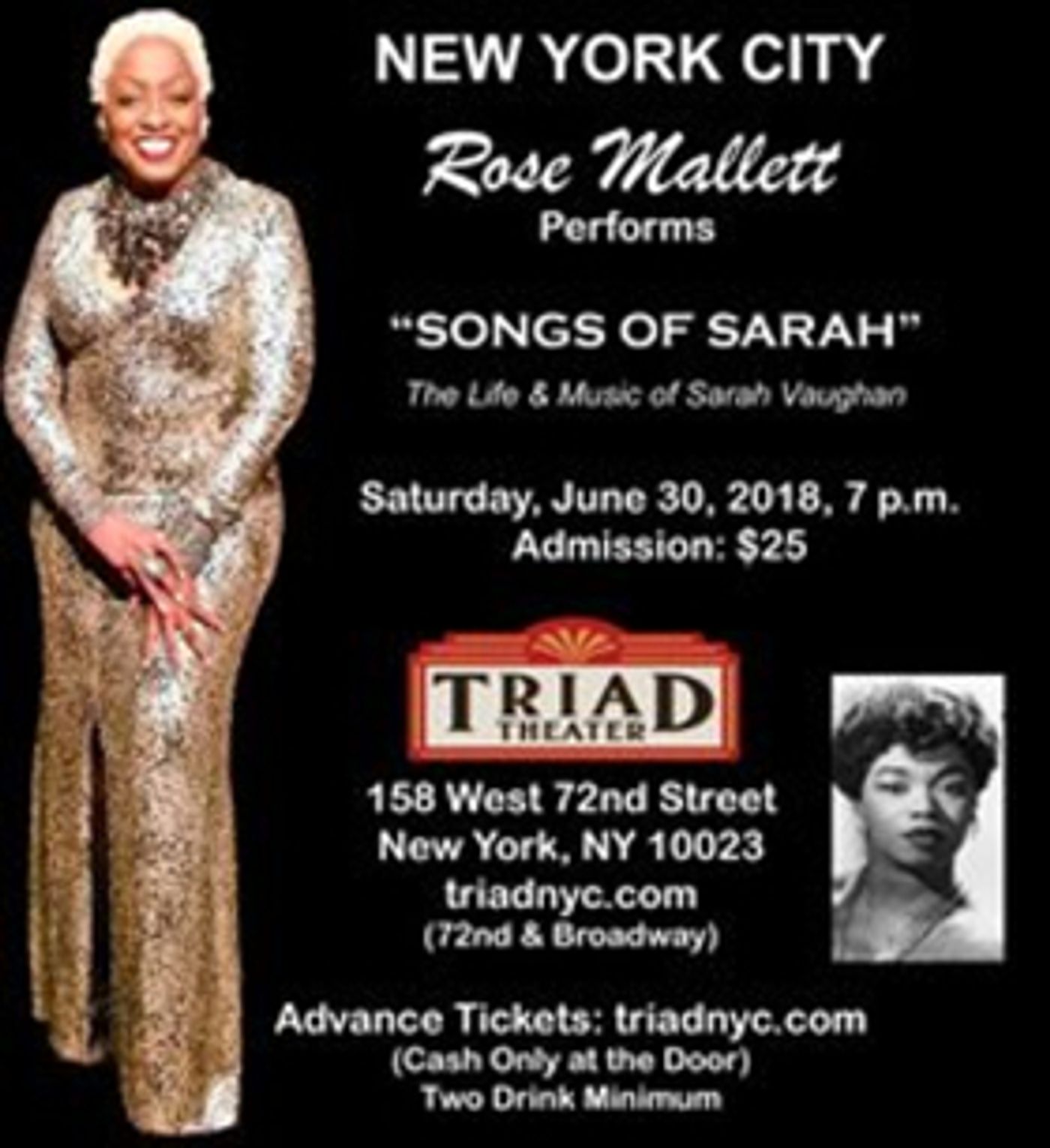 Rose Mallett Performs A Tribute To Sarah Vaughan With 'Songs Of Sarah'  Image
