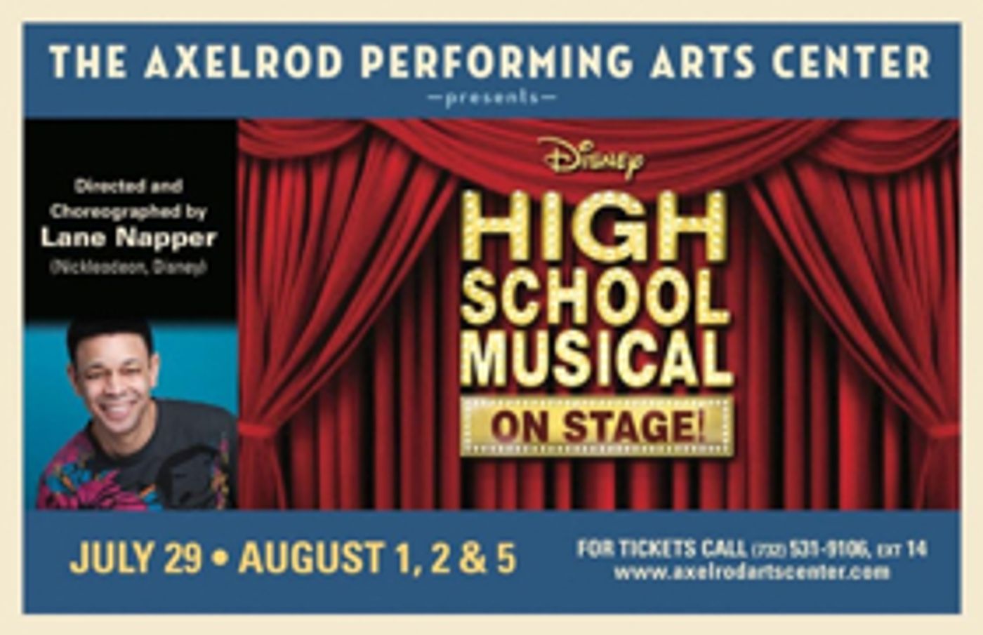 Disney And Nickelodeon Star Lane Napper To Direct HIGH SCHOOL MUSICAL At Axelrod PAC Disney And Nickelodeon Star Lane Napper To Direct HIGH SCHOOL MUSICAL At Axelrod PAC Image