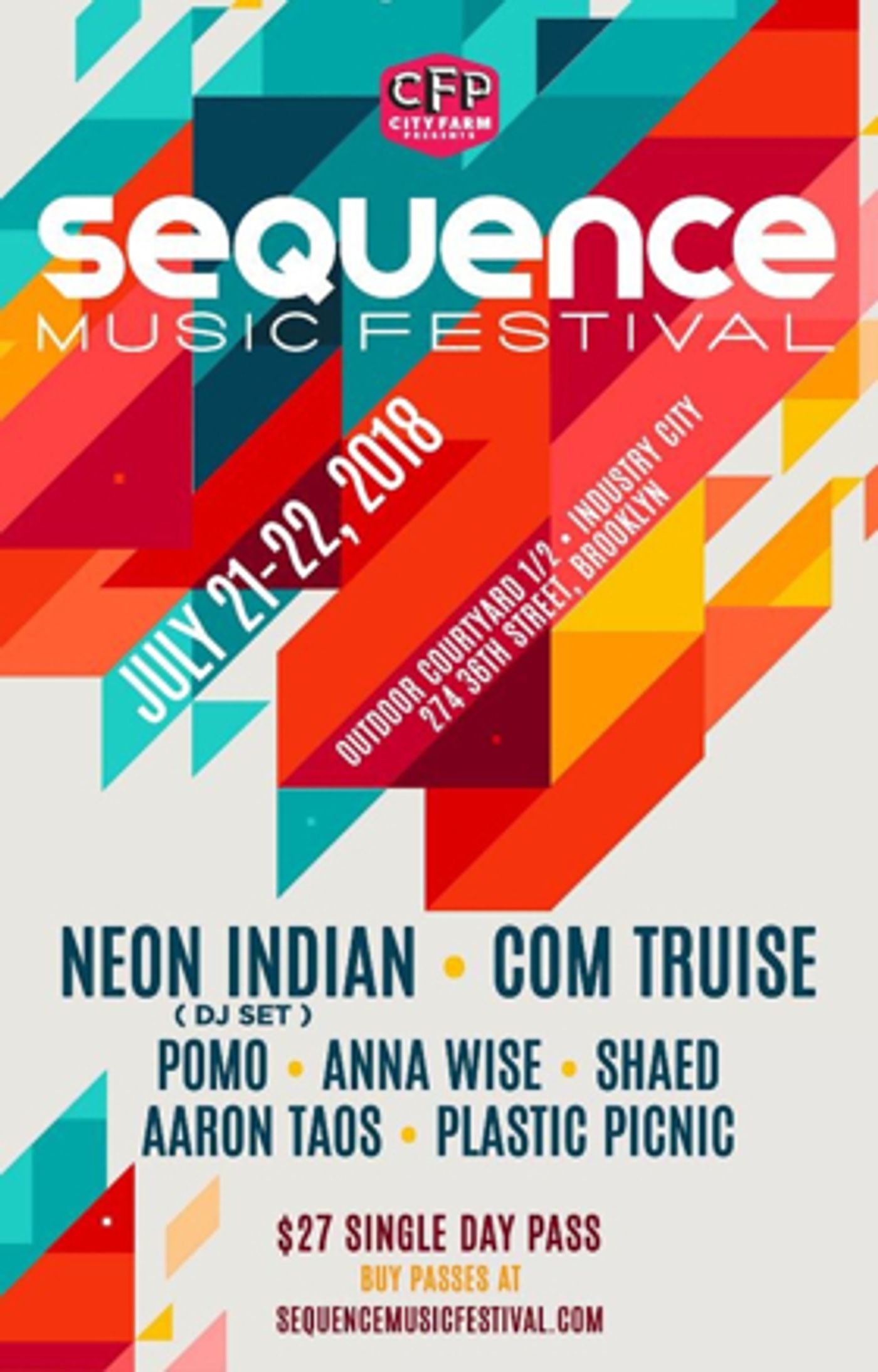 City Farm Presents Announces Sequence Music Festival Ft. Neon Indian (DJ Set) Com Truise, Anna Wise, POMO and More City Farm Presents Announces Sequence Music Festival Ft. Neon Indian (DJ Set) Com Truise, Anna Wise, POMO and More Image