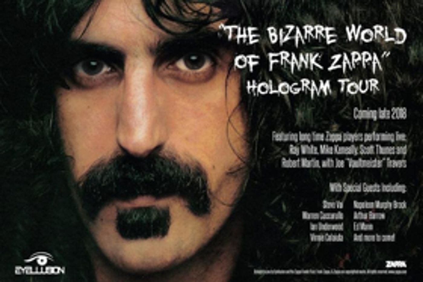 Eyellusion Announces THE BIZARRE WORLD OF FRANK ZAPPA Hologram Tour Band Lineup Eyellusion Announces THE BIZARRE WORLD OF FRANK ZAPPA Hologram Tour Band Lineup Image