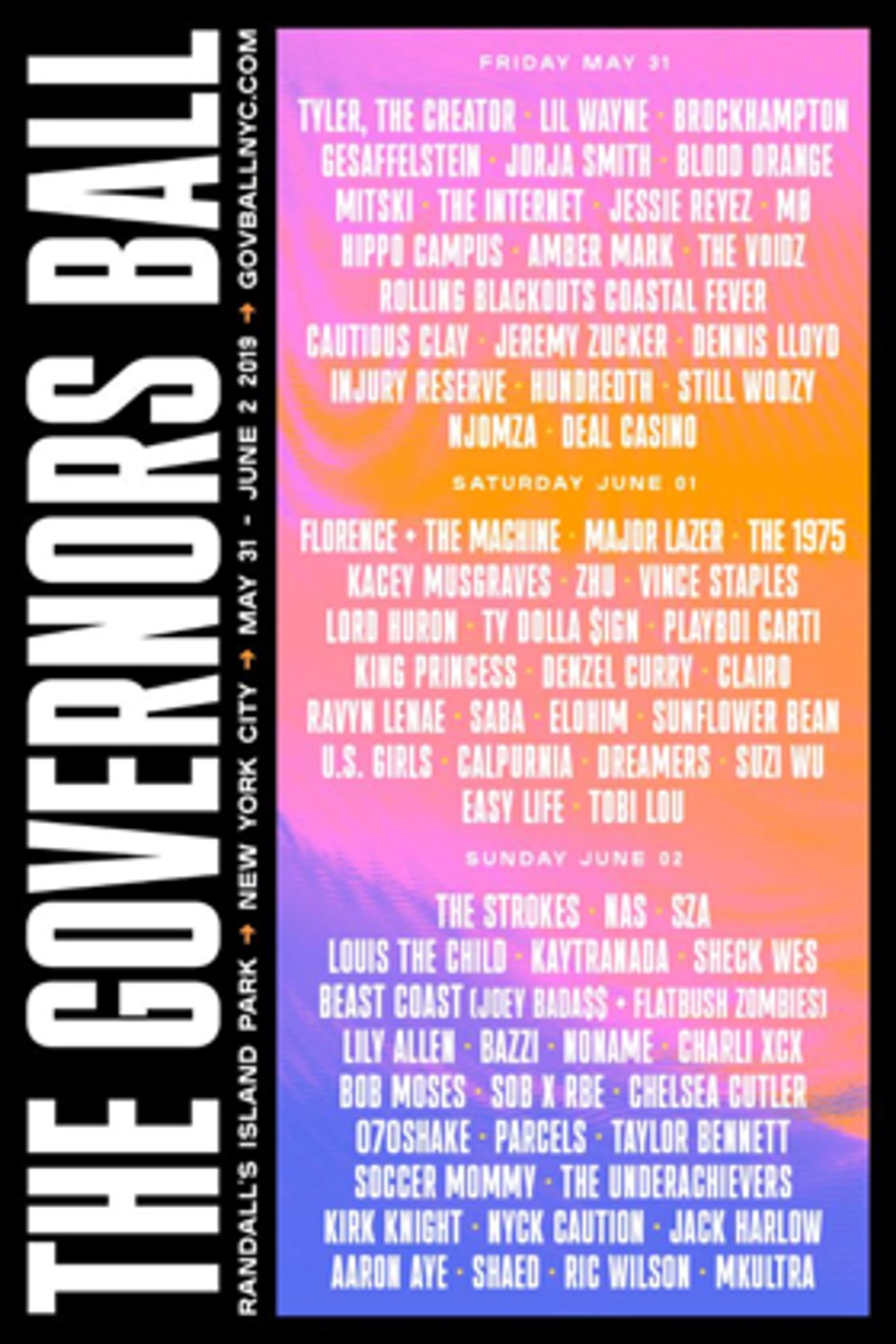 Governors Ball Announces 2019 Performance Schedule Governors Ball Announces 2019 Performance Schedule Image